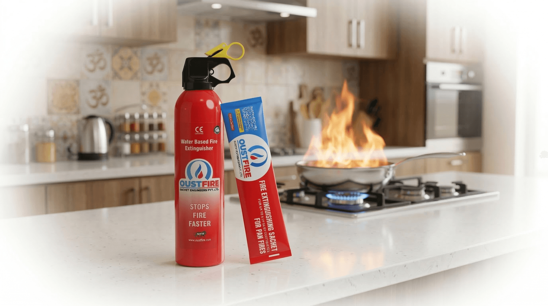 FireKiller compact fire extinguisher - home, car and office fire safety